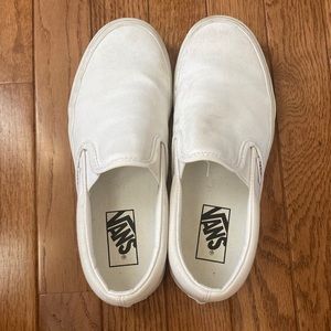 White Vans Slip On Skate Shoe